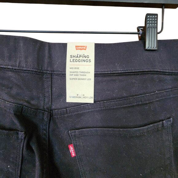 Levis Black Shaping Leggings Mid Rise Size 12M/W31 L30 NWT - Picture 4 of 4